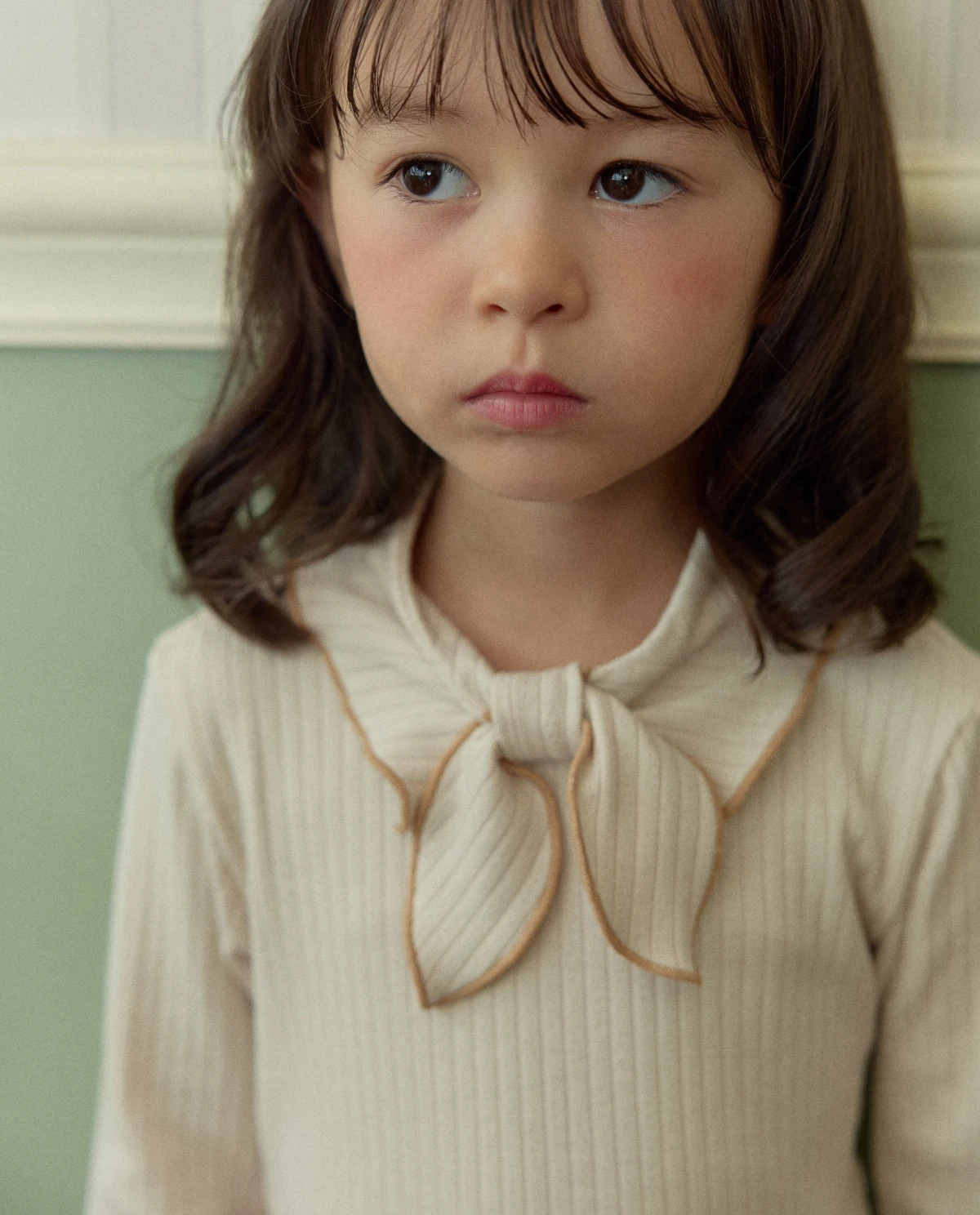 ROTOTO#領巾上衣/米色