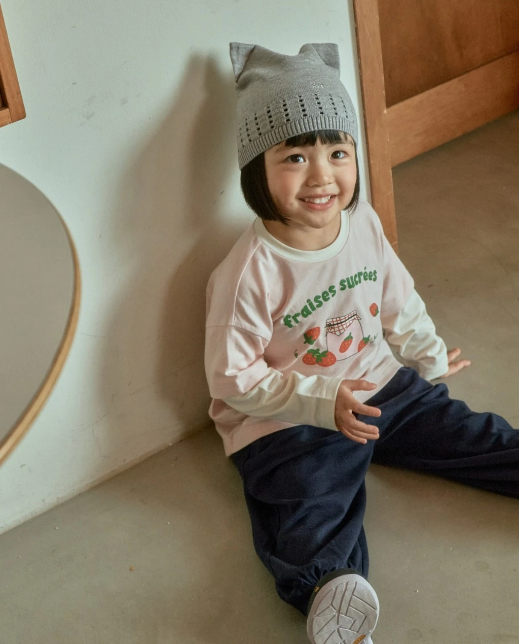 ROTOTO#莫代爾童趣印花套裝/粉色