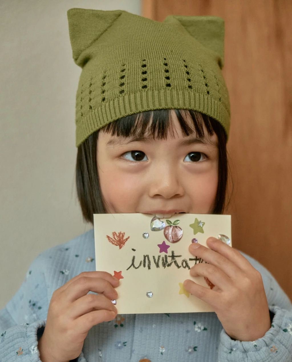 ROTOTO#PETIT CAT毛線帽/綠色
