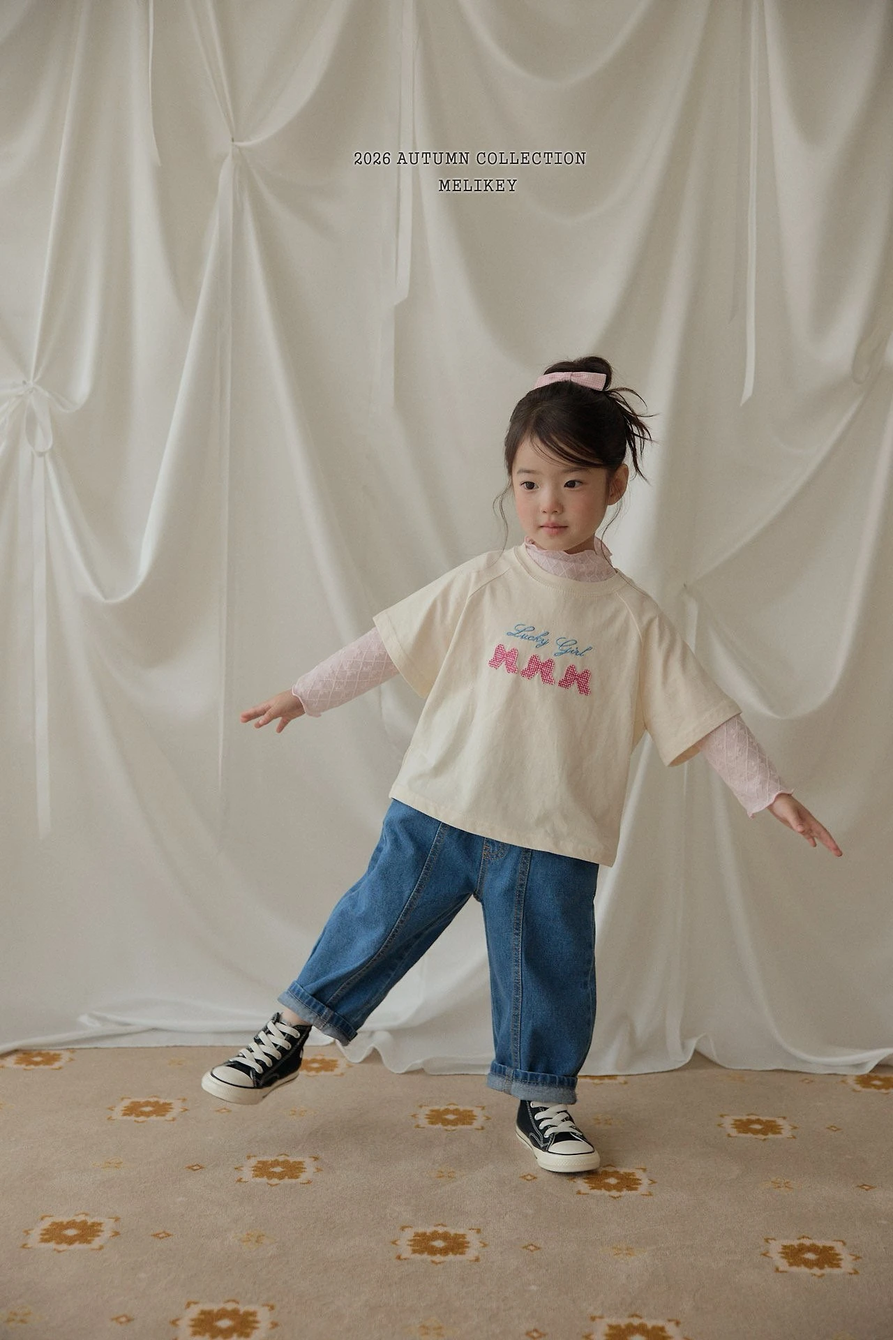 MELIKEY#幸運蝴蝶結上衣/2COLORS