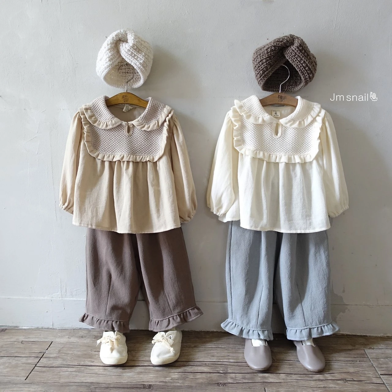 JS#方領荷葉上衣/2COLORS
