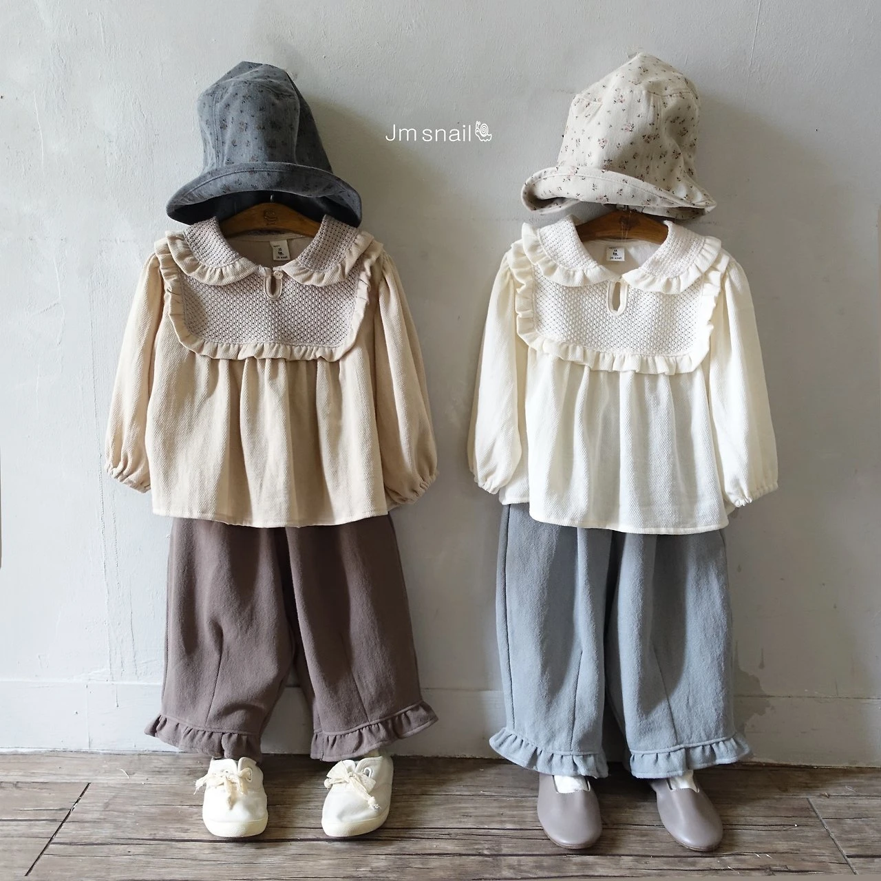 JS#方領荷葉上衣/2COLORS