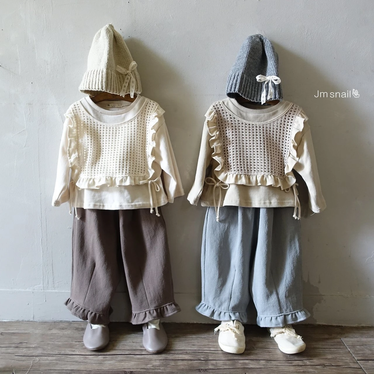 JS#雙層鬆餅背心上衣/2COLORS