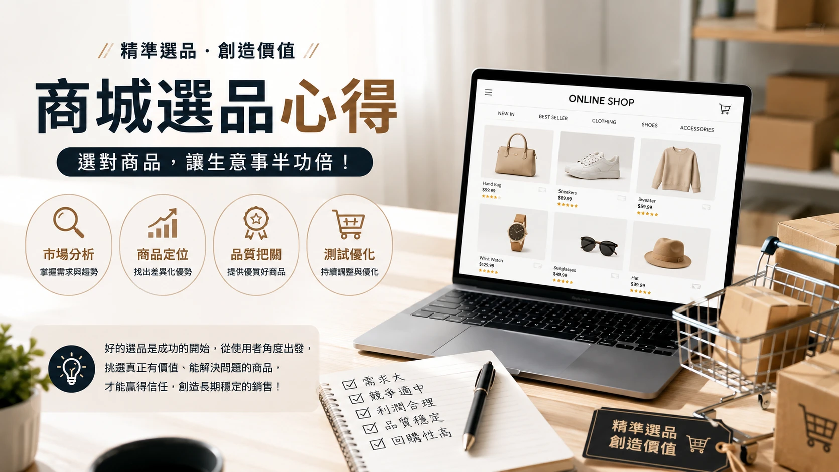 不是商品多，而是選得對
