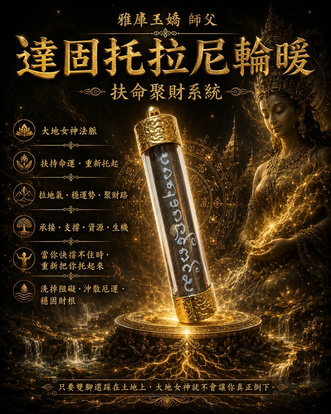 雅庫玉嬌 師父 達固托拉尼輪暖 扶命聚財系統