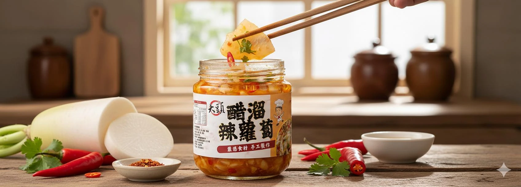 【大頭-全素泡菜】醋溜辣蘿蔔
