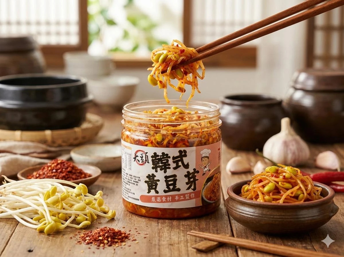 【大頭-全素泡菜】韓式黃豆芽
