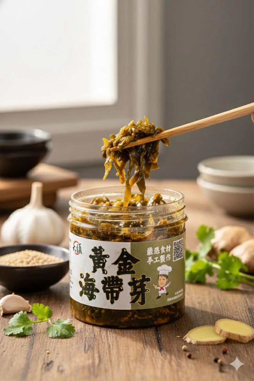 【大頭-全素泡菜】黃金素海帶芽