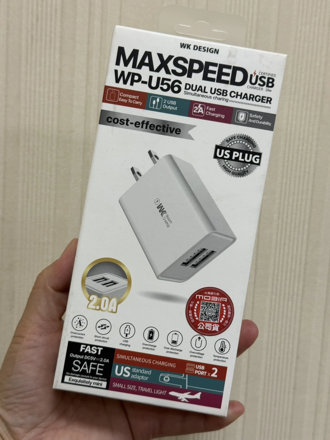 公司正貨 WK DESIGN WP-U56 雙USB充電頭
