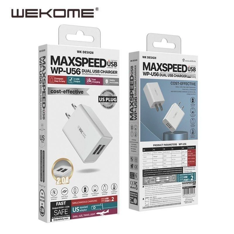 公司正貨 WK DESIGN WP-U56 雙USB充電頭
