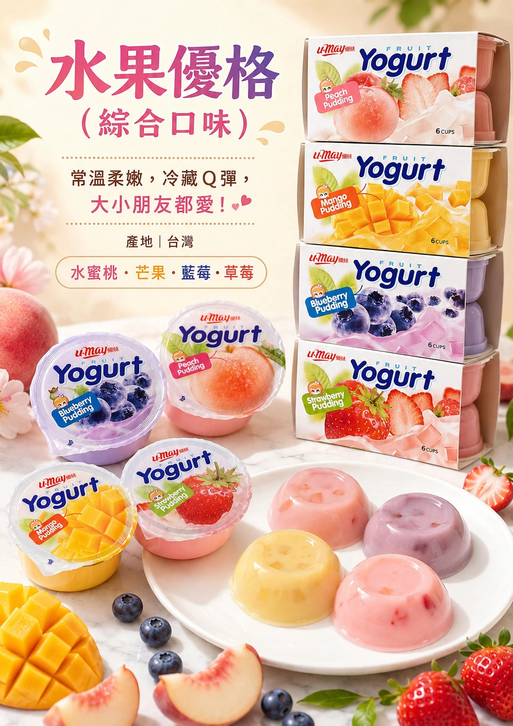 優妹水果優格綜合口味【4盒免運】