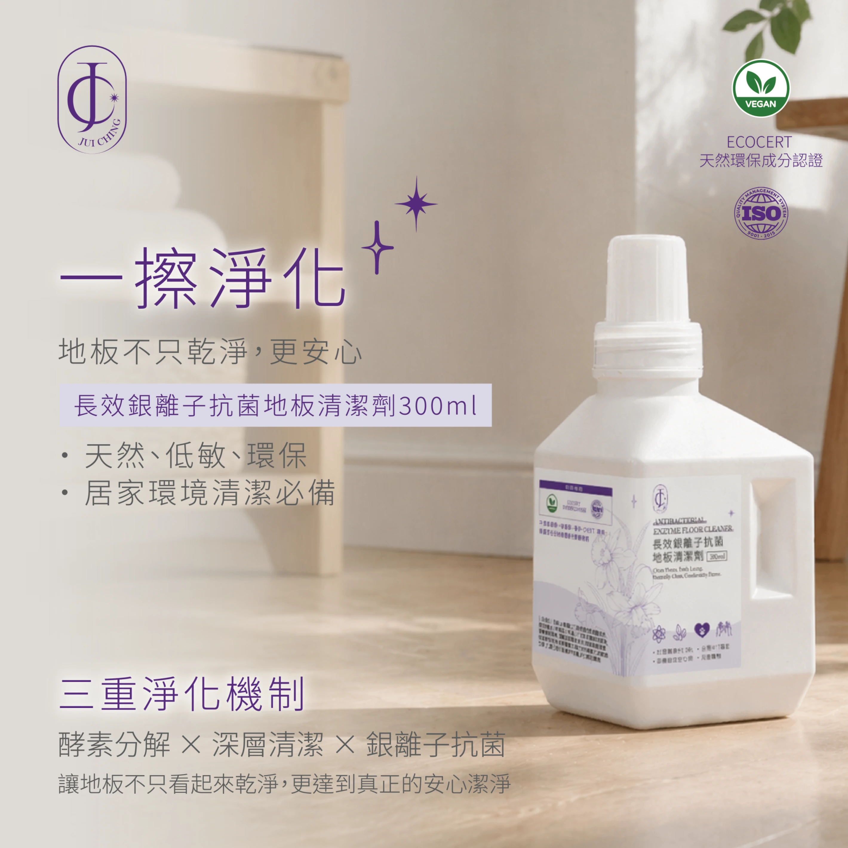 長效銀離子抗菌地板清潔液300ml