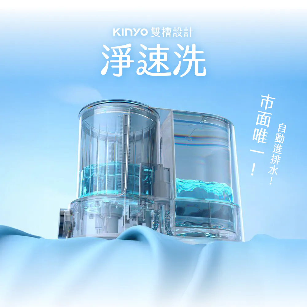 WM15W 淨速洗 雙槽柔護無線洗衣機 白