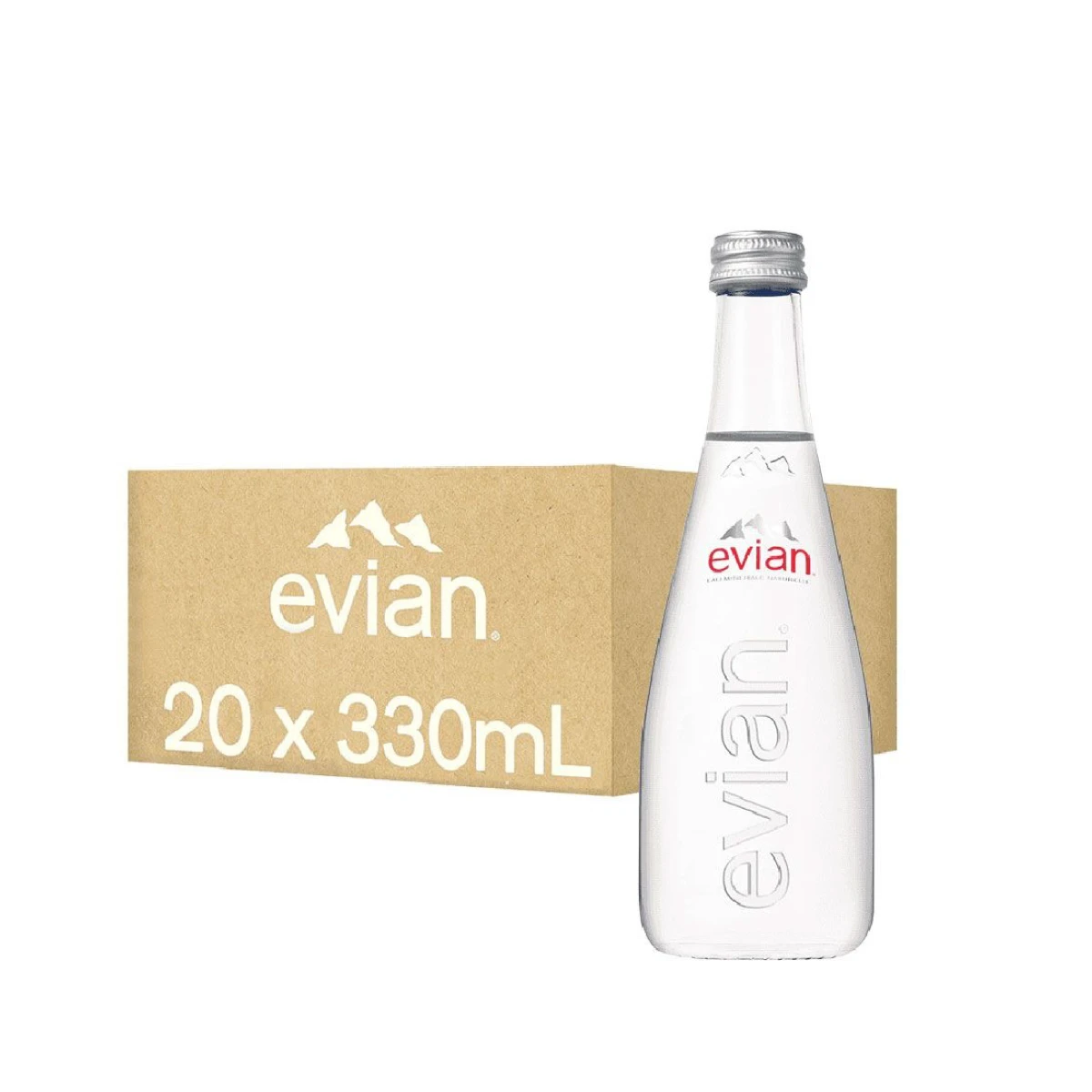 【Evian】天然礦泉水 330ml*20入(玻璃瓶裝)