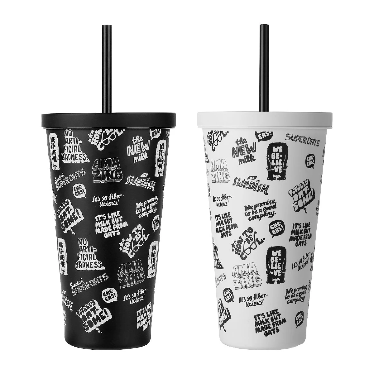 【瑞典OATLY】不鏽鋼吸管杯 550ml