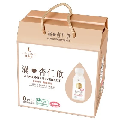 《LINSING 林銀杏》滿杏仁飲280ml（無糖）禮盒系列