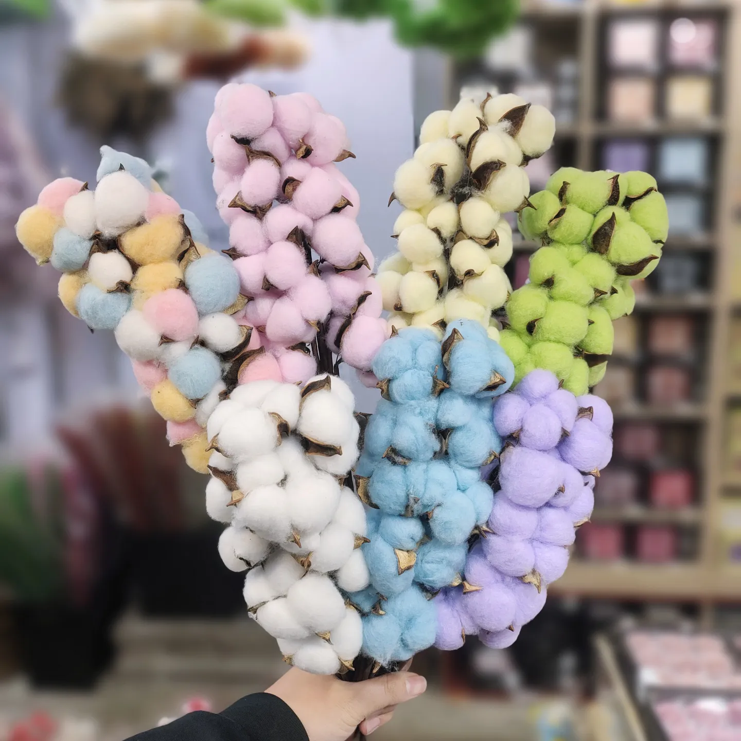 馬卡龍彩色手工棉花