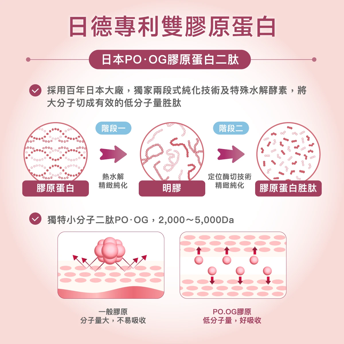 日德專利PO&middot;OG雙膠原蛋白,採用日德百年大廠,專利製程,2包足量添加6000毫克,高效吸收