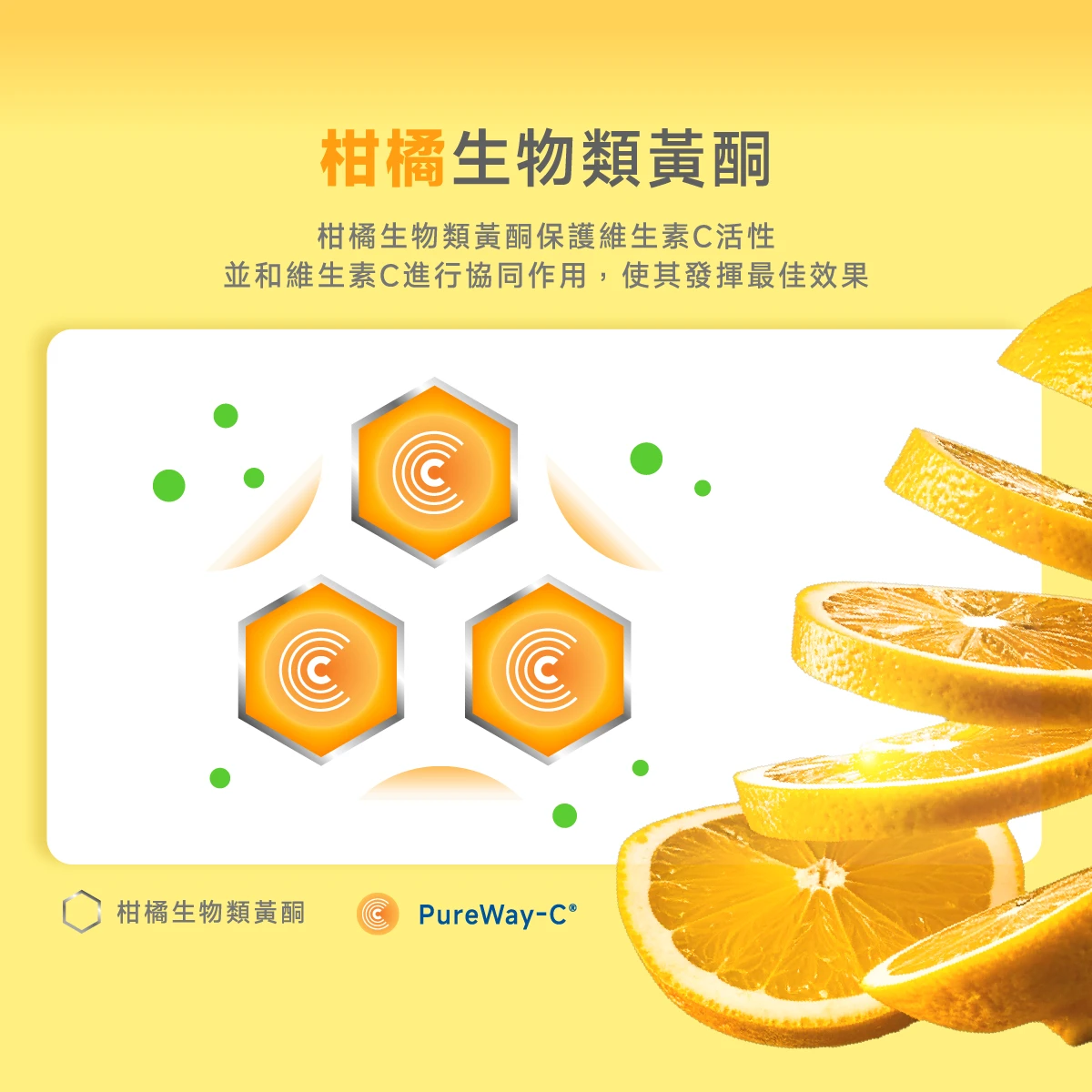 柑橘生物類黃酮,維生素C,協同作用,活性