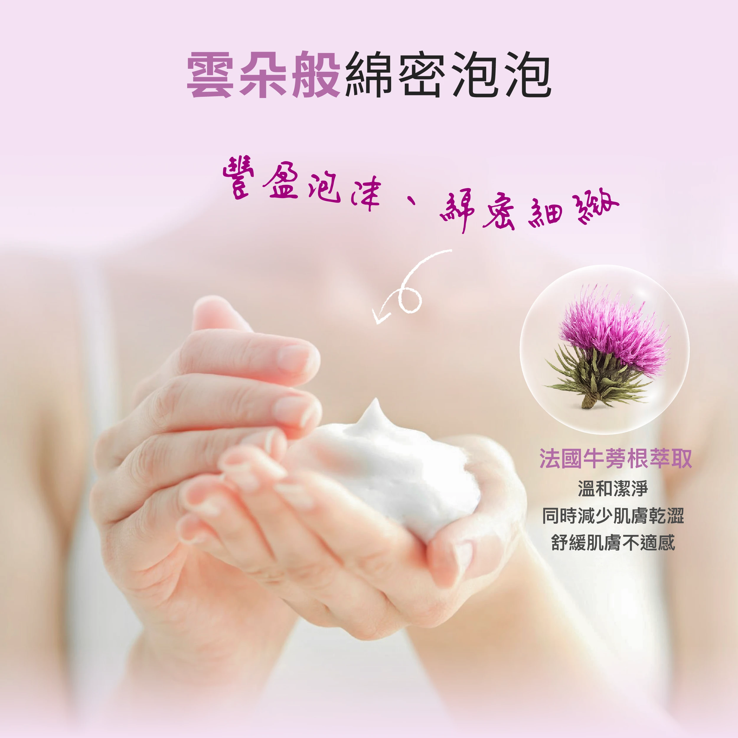 慕斯級泡泡+牛蒡植萃