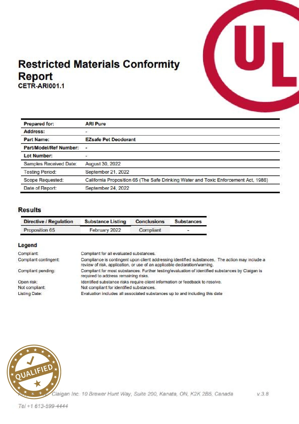 UL International Safety Certification