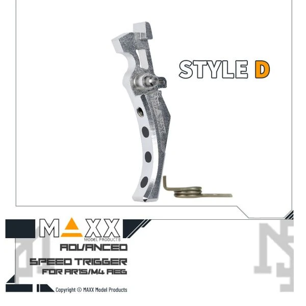 MAXX 電槍用 Style D 進階 競技級 微曲扳機 (銀色)