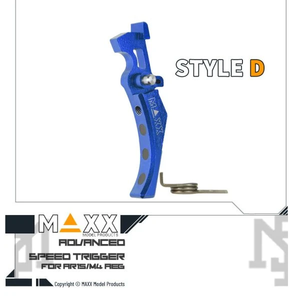 MAXX 電槍用 Style D 進階 競技級 微曲扳機 (藍色)