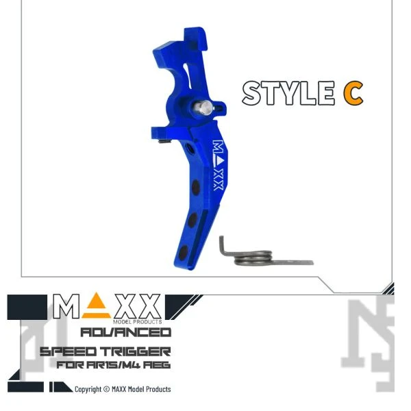 MAXX 電槍用 Style C 進階 競技級 弧形扳機 (藍色)