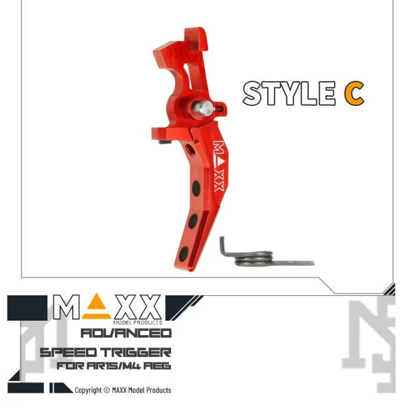 MAXX 電槍用 Style C 進階 競技級 弧形扳機 (紅色)