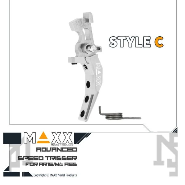 MAXX 電槍用 Style C 進階 競技級 弧形扳機 (銀色)
