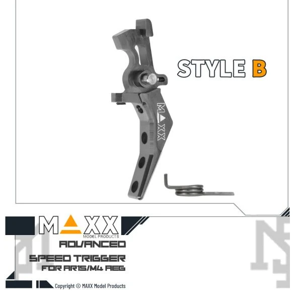 MAXX 電槍用 Style B 進階 競技級 彎扳機 (鈦灰)
