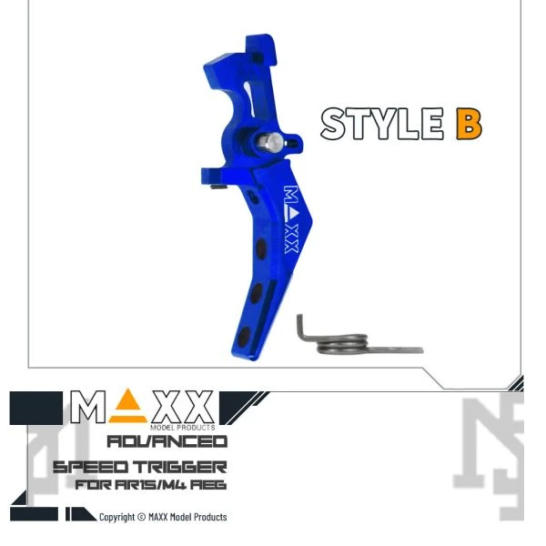 MAXX 電槍用 Style B 進階 競技級 彎扳機 (藍色)