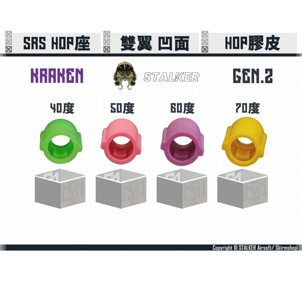 STALKER "KRAKEN/海妖" SRS Concave/凹面 雙翼 第二代 HOP膠皮 (40°/50°/60°/70°)