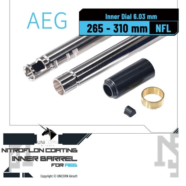 UNICORN / 獨角獸 氮氟龍鍍膜 AEG 6.03 mm 精密內管 (265/285/310 mm)