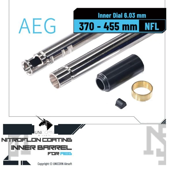 UNICORN / 獨角獸 氮氟龍鍍膜 AEG 6.03 mm 精密內管 (370/410/455 mm)