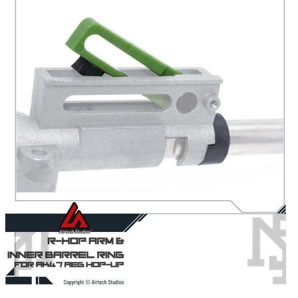Airtech Studios AK47/AK74 AEG HOP座 進階 內管固定環 + R-HOP 下壓臂組 (另附 5 份O環)