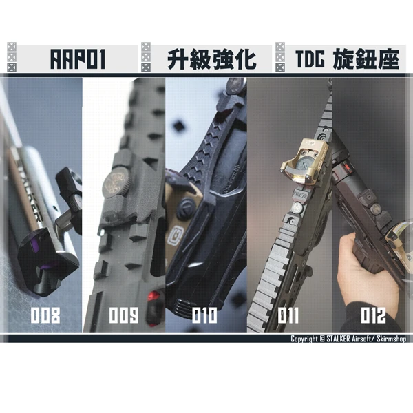 STALKER AAP01 TDC 調節輪 魚骨/導軌 RMR 整合旋鈕座 (5 種類型可選)