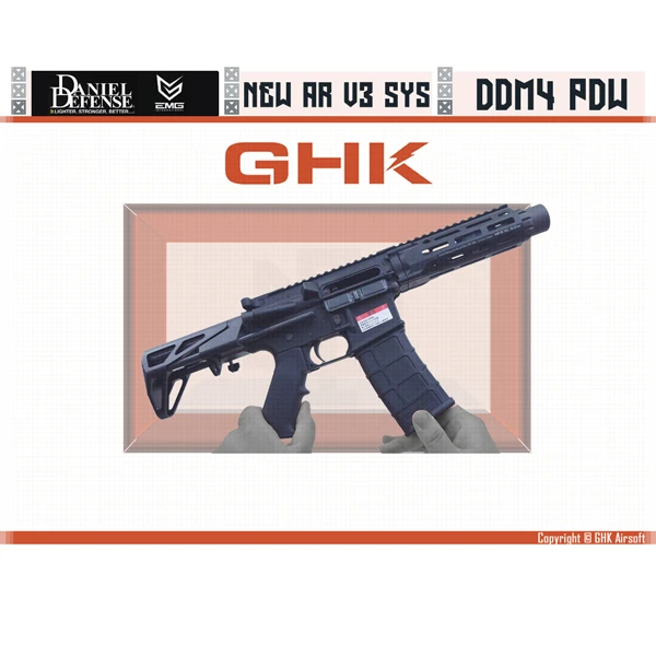 GHK EMG Daniel Defense AR V3系統 DDM4 PDW 瓦斯動力 玩具短步槍