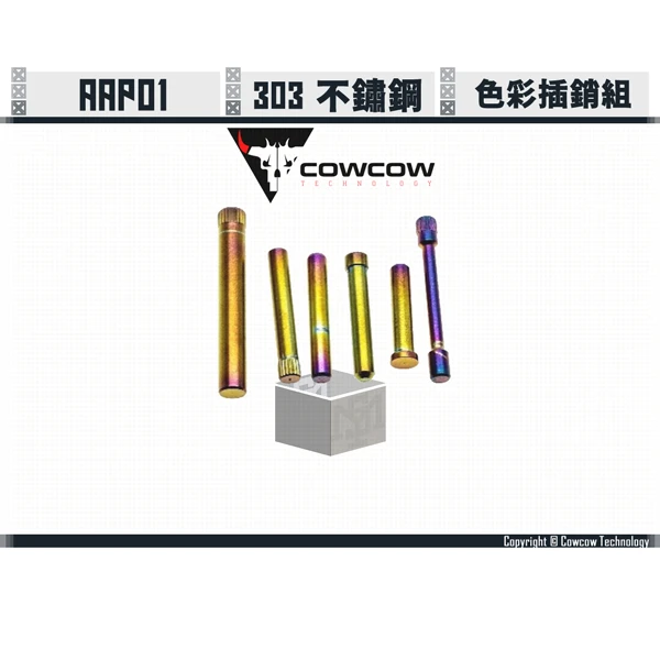 Cowcow AAP01 SS 不鏽鋼 插銷組 (虹彩)