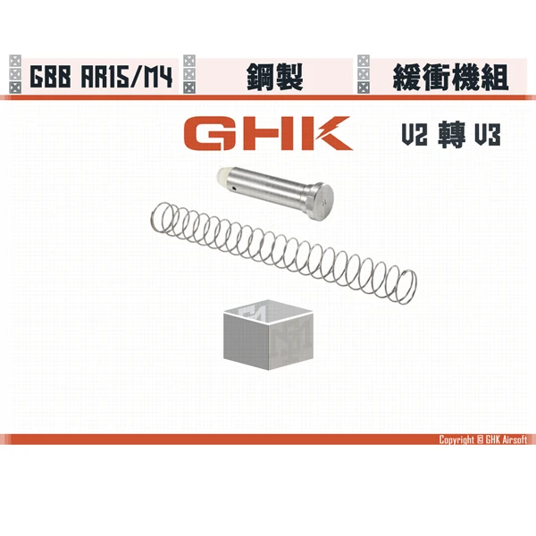 GHK AR/M4 V3 強化覆進簧 與 不鏽鋼BUFFER 組
