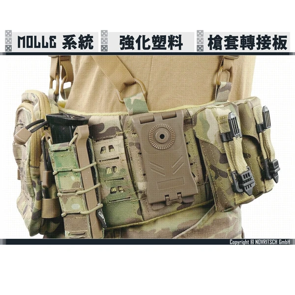 NOVRITSCH MOLLE系統 快拔槍套 轉接板 GEN.2 (黑色/沙色)