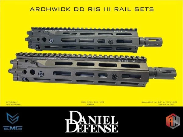 Archwick DD RISIII 9.5"/10.5"護木組for Marui MWS GBB用