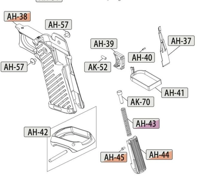 ICS Hi-Capa 擊錘支撐桿固定銷 AH-45