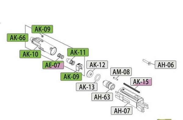 ICS Hi-Capa Challenger 飛機座固定螺絲 AH-06