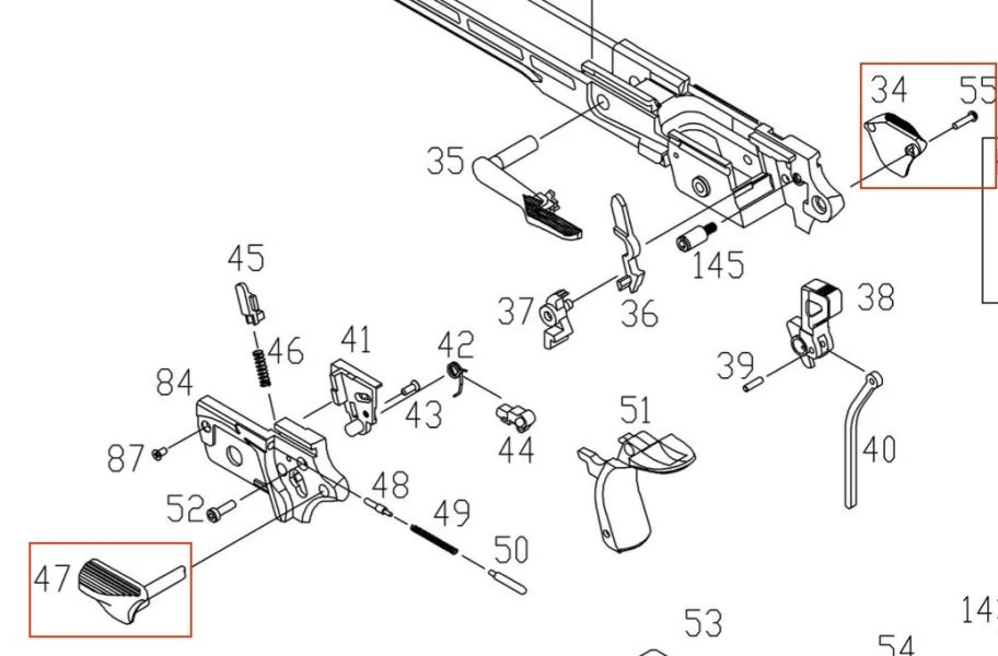 KJWORKS KP-19 原廠零件 拇指保險