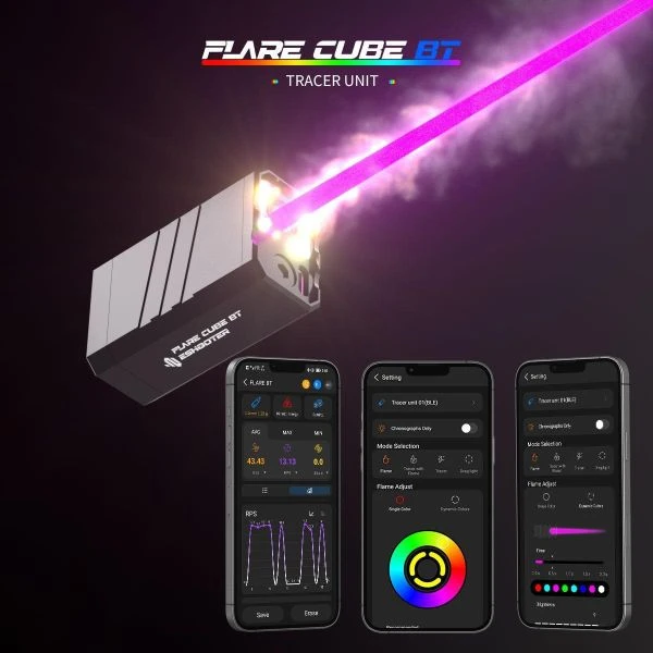 Eshooter Flare Cube BT發光器 Tracer Unit|APP聯動可測速|氣槍 Airsoft 彈道發光裝置