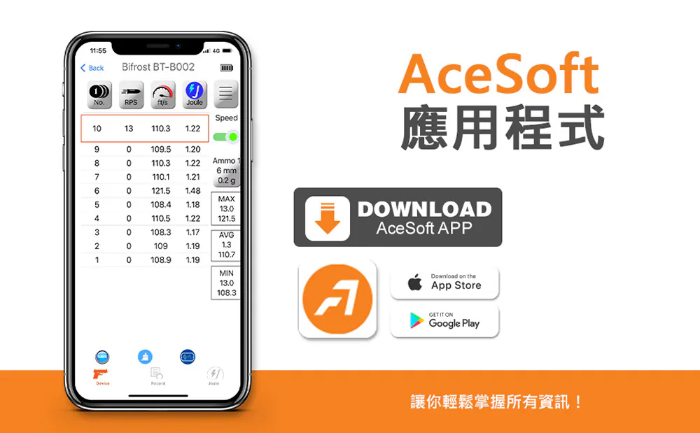 ACETECH AC6000 MKIII BT 藍牙BB彈測速器 初速焦耳檢測儀