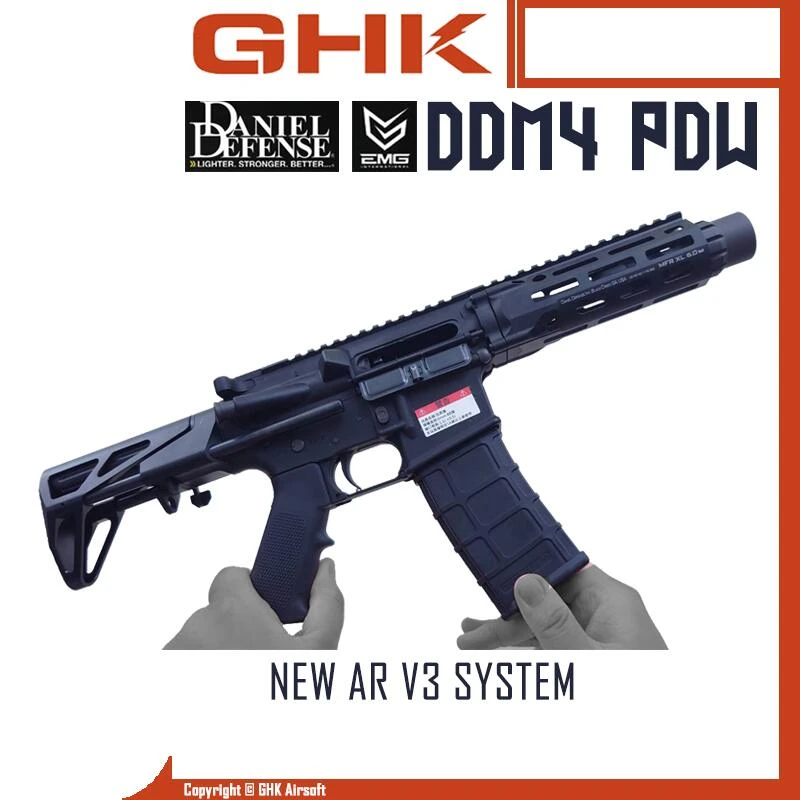 GHK AR V3 DD M4 PDW 瓦斯玩具槍 GBB 展示品出清