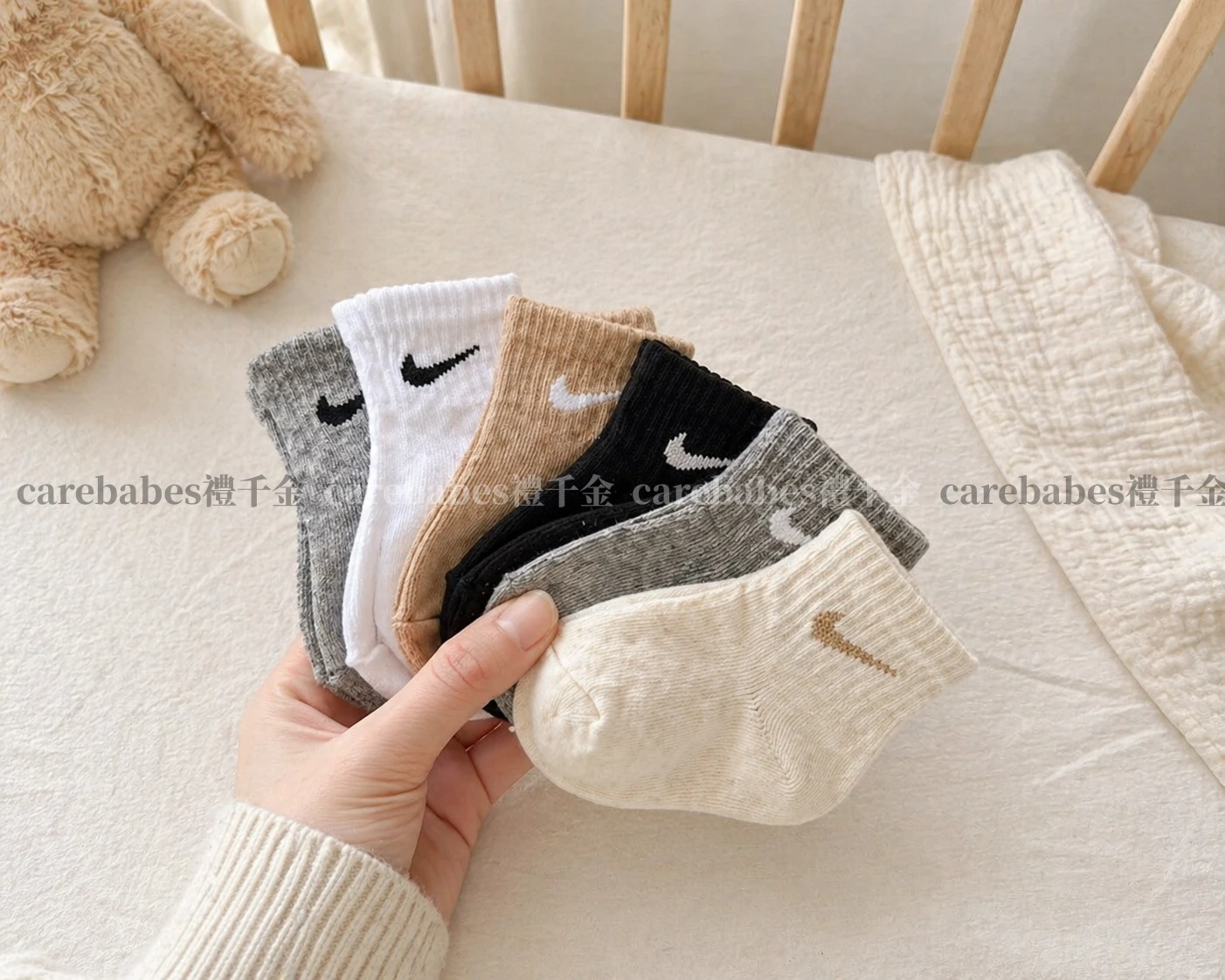現貨 Nike Logo  6-Pack  嬰兒中筒襪