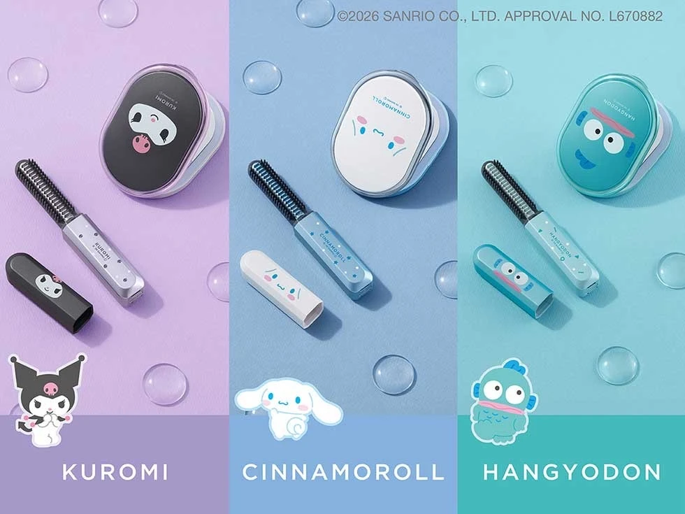 【 超商免運 】日本 KOIZUMI x Sanrio 三麗鷗聯名 無線瀏海燙髮器 搭配補妝鏡組合